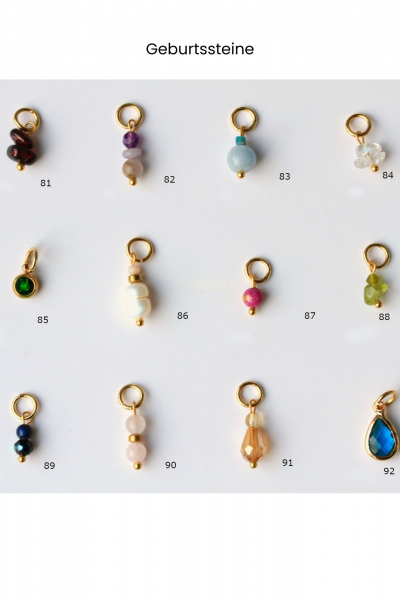 Personalisierte Kette Geburtsstein Charm zur Auswahl Geschenk für Sie vergoldete Halskette mit Edelsteinen für Frauen Geburtstag Muttertag